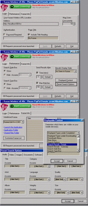Kazaa Wireless Screenshot